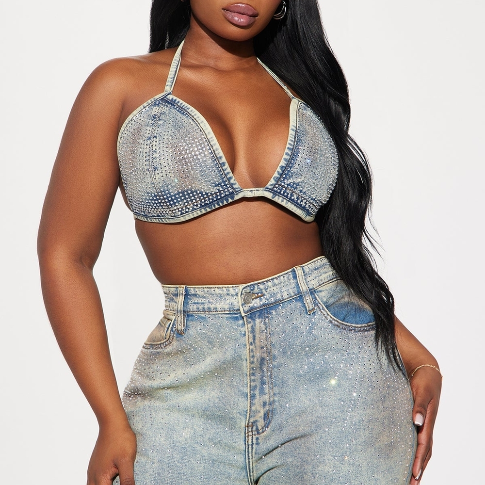 Bling Bling Denim Pant Set - Picture 4 of 7